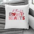 Teach Sweet Hearts Teacher Red Leopard Pillow
