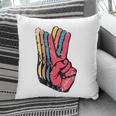 Womens Peace Hand Sign Retro Vintage 70S 80S 90S Pop Culture Gift V-Neck Pillow