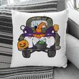 Zem6 Funny Truck Gnomes Witch Pumpkin Happy Halloween Party Pillow