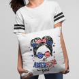 All American Girls 4Th Of July Daughter Messy Bun Usa V4 Pillow