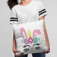 Cute Unicorn Bunny Cat Face Happy Easter Day Pillow
