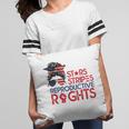 Messy Bun American Flag Pro Choice Star Stripes Equal Right V2 Pillow