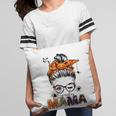 One Spooky Mama For Halloween Messy Bun Mom Monster Bleached V2 Pillow