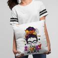 One Spooky Mama Messy Bun Skull Halloween Costume Momster Pillow