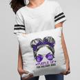 Purple Up For Military Kids - Cute Messy Bun Military Kids Pillow