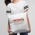 Retro Christmas Merry And Bright Pillow