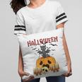 Scary Pumpkin And Vampire Bat Cat Halloween Trick Or Treat Pillow