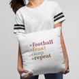 Thanksgiving Football Turkey Nap Repeat Pillow