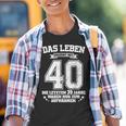 40Th Birthday Das Leben Beginnt Mit 40 Jahrenierzig Kinder Tshirt