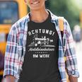 Achtung Modelleisenbahner Am Werk Für Einen Modellbauer Kinder Tshirt