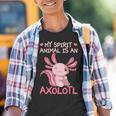 Ajolote Animal Lindo Anfibio Exótico Salamandra Axolotl Camiseta niño