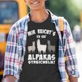 Alpaca And Lamas Mir Reichts Ich Geh Alpacas Streicheln Kinder Tshirt