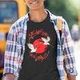 Amante De Las Grullas Comunes Adorables Pájaros Amantes De Las Flores Camiseta niño
