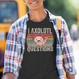 I Axolotl Preguntas Retroinatge Divertido Lindo Axolotl Camiseta niño
