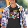 Banderas De Europa Europaiajes Mundial Geografía País Banderas Sudadera Camiseta niño