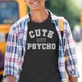 Bonita Amiga Con Texto En Alemán Cute But Psycho Para Niña Camiseta niño