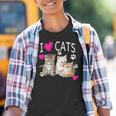 Camisa I Love Cats Cat Lover I Love Kittens Camiseta niño