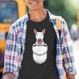Divertido Bull Terrier En Bolsillo Lindo Bull Terrier Camiseta Camiseta niño