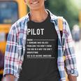 Divertido Título De Trabajo De Pilot Definition Camiseta niño