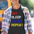 Eat Sleep Helau Repeat Fastnacht Mainz Party Celebrations Kinder Tshirt