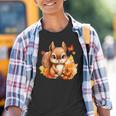 Écureuil D'automne Avec Feuilles Mignon Amoureux De La Nature D'automne Youth T-shirt