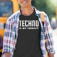 El Techno Es Mi Terapia Music Rave Festival Camiseta niño