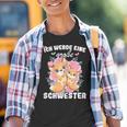 German Announcement Ich Werde Große Schwester S Kinder Tshirt