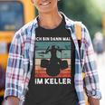 Ich Bin Dann Mal Im Keller Drummer Long-Sleeved Kinder Tshirt