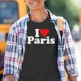 Ich Liebe Herz Paris France Kinder Tshirt