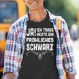 Ja Ich Tragen Heute Ein Fröhlicher Schwarz Ja Ich Tragen Heute Ein F S Kinder Tshirt