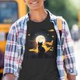 Kawaii Cat Anime Japonés Retro Divertido Gato Negro Amantes Arte Camiseta niño
