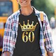 Krone Nummer 60 Antik Goldgelb 60 Geburtstag Kinder Tshirt