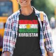 Kurdistan Flag Rojava Kurdish Kurds Kinder Tshirt