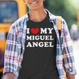 I Love My Miguel-Angel Amo A Mi Miguel-Angel Cuello Camiseta niño