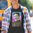 Nikola Tesla Inspiradora De Ciencia Y Electricidad Camiseta niño