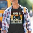 Nivel 11 Anos Desbloqueado Humor Cumpleanos 11 Gamer Regalo Camiseta niño