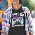 Nivel 15 Desbloqueado Cumpleaños 15 Años Camiseta niño