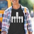 Piano Player Keyboard Medio Dedo Regalos Para Los Amantes De La Música Camiseta niño
