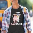 Sau Kuhl Word Game Cows Pig Kinder Tshirt