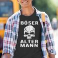 Skull Biker Intage Skull Evil Old Man Kinder Tshirt