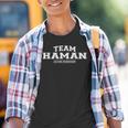 Team Haman Proud Family Surname Last Name Youth T-shirt