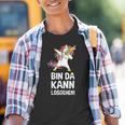 With Text 'Bin Da Kann Losgehen' Kinder Tshirt