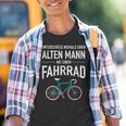 Unterschätze Niemals Einen Alten Mann Mit Ein Fahrrad Kinder Tshirt