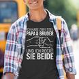 Vatertag Geschenk Dad Ich Habe Zwei Titel Papa Und Bruder Kinder Tshirt