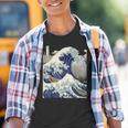 Vintage Japonés Tatuaje Arte Kanagawa La Gran Ola Camiseta niño