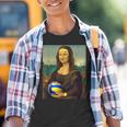 Volleyball Mona Lisa Leonardo Da Vinci Kunstvolleyball Kinder Tshirt