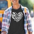 Zebra Fur Animal Skin Heart Print Waves Pattern Kinder Tshirt
