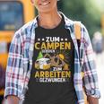 Zum Camping Geboren Zum Arbeiten Zwungen Camper Camping Kinder Tshirt