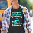 Zum Voltigieren Geboren Zur Schule Gezwungen German Langu Kinder Tshirt