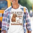 Bullmastiff-Hunderasse Das Leben Ist Besser Mit Kaffee Und Einem Kinder Tshirt